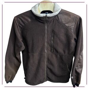 Kuhl Mens Brown Fleece Sherpa Lined Full Zip Jacket Sz. XL Alpenwurxs